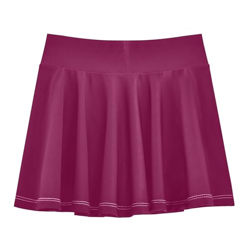 Dark Brown Color Girls Tennis Skirt with Built in Shorts Flowy Toddler Athletic Skort Kids Cheer Skirt with Pockets2