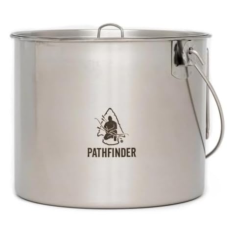 The Pathfinder School Stainless Steel Bush Pot and Lid Set (120 ounce) Cover