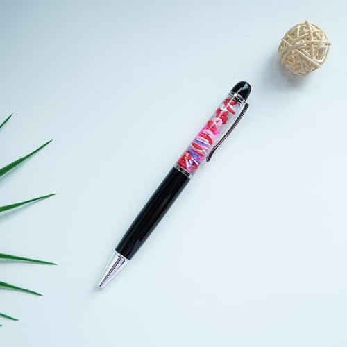 Image of Kiss Love Heart Funny Pens Cute Floater Floating Liquid Writing Journaling Office Pen Unique Gifts
