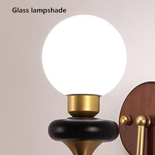 Aplique de pared de madera y vidrio G9 de diseño decorativo interior 2