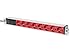 DIGITUS Ciabatta elettrica da 19" - 8 prese (rosso) - 1HE - 250 VAC - 50/60 Hz - 10 A ; 2500 W - preventiva protezione da sovraccarico
