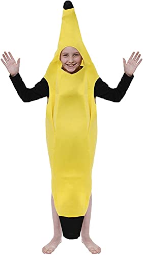 HENBRANDT Childrens Banana Costume - Hilarious Yellow Fruit Fancy Dress Outfit for Kids Ages 7-9 Years Perfect for Halloween Parties School Events Carnival