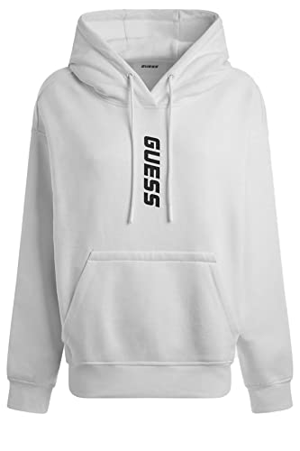 Guess Damen Alisha Sweats Hooded Sweatshirt, Schwarz/Offwhite, S