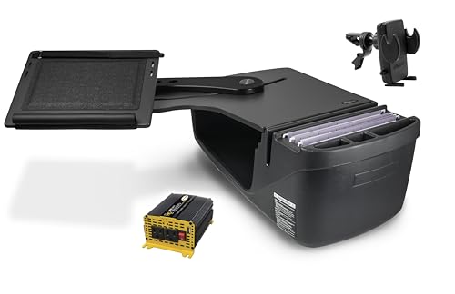 Bureau mobile pour voiture AutoExec Reach Desk siège arrière avec convertisseur 400W