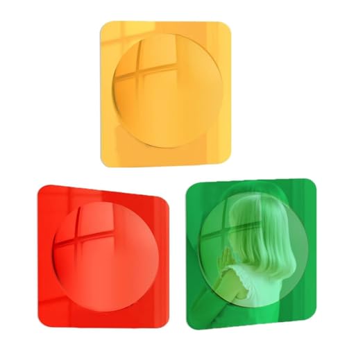 Genérico Espejo Sensorial Infantil - Juguetes Interactivos Divertidos de 3 Piezas,Espejo de Burbujas Acrílico para Pared,para Niños Bebés Preescolar Exploración De Sentimientos