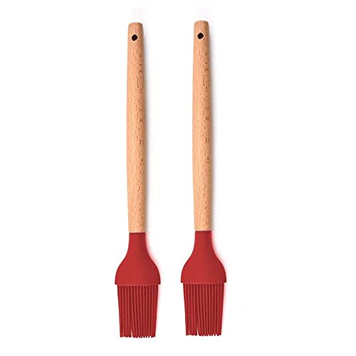 Buy PPlus International Silicon Basting Brush, Wooden Handle Heat