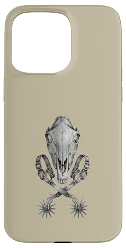 Western Skull Spurs Crossed Cowboy Gear �r���e�[�W���C���A�[�g �X�}�z�P�[�X iPhone 15 Pro Max �p