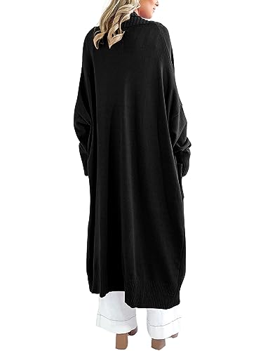 Image of Danedvi Womens Long Cardigan Sweaters 2026 Spring Chunky Knit Oversized Slouchy Open Front Warm Coats with Pockets