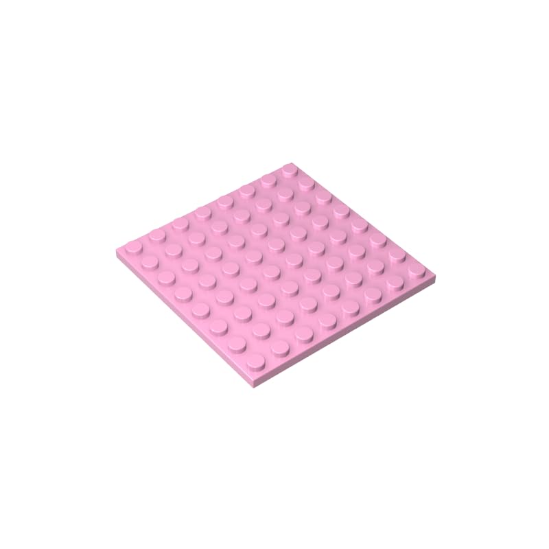 41539 Foundation Plate Plate 8x8 10 Pieces GDS-528 Compatible with Lego Building Blocks Color:Bright Pink โ image 1
