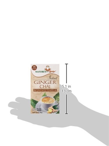 Nature's Guru Instant Ginger Chai Tea Drink Mix Unsweetened 10 Count Single Serve On-The-Go Drink Packets (Pack Of 8), 5.64 Ounce (Pack Of 8) (Gcu_Inner) #TOP4