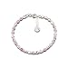 Produktbild Schöner-SD Feines Armband 4mm Kristallperlen 925 Silber Light Rose rosa