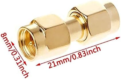Wvzong 3-Pack SMA Male to SMA Male Adapter, Gold Plated RF Coaxial Connector for Wi-Fi Antenna Extension - Image 3