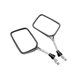 Espejo Retrovisor Motocicleta Universal 10MM Retro Chrome Motocicleta Cuadrado Espejo Lateral Espejos Retrovisores Accesorios