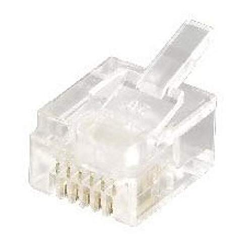 Equip 121131 connecteur de Fils RJ-12 (6P6C) Transparent - Connecteurs de Fils (RJ-12 (6P6C), Transparent, 0,6 g, 9,65 mm, 12,3 mm, 7,2 mm)