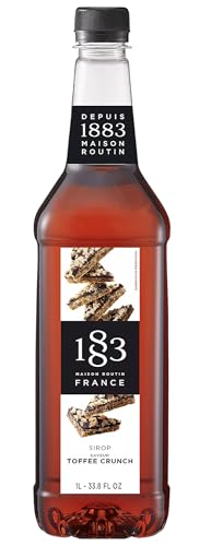 Image of 1883 Toffee Crunch Syrup for Drinks, Made in France, 1 Liter Plastic Bottle