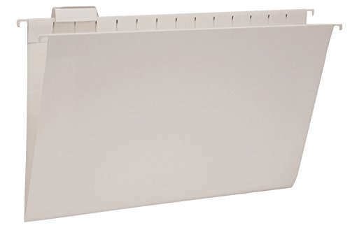 Smead Hanging File Folder with Tab, 1/5-Cut Adjustable Tab, Legal Size, Gray, 25 per Box (64163)