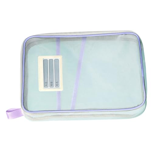 Uqezagpa ブック収納バッグ ダブルジッパー 大容量 宿題オーガナイザー 3層ファイルフォルダー 学生と教師用