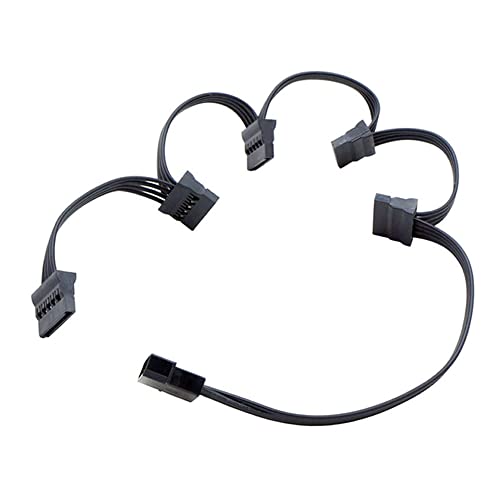 Cable de alimentación interna Molex a 5 SATA hembra de 58 centímetros 6