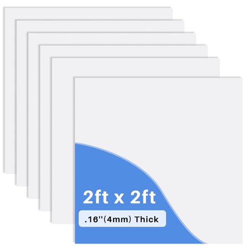 Dalles de plafond lisses design blanc épuré en PVC rigide lot de 6