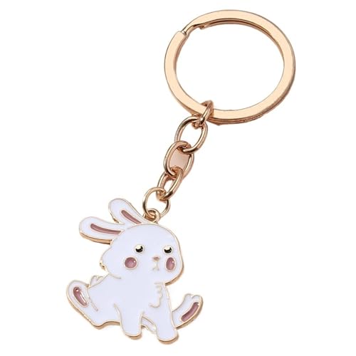 Porte-clés lapin blanc, le bijou de sac à dos idéal à offrir