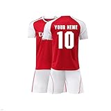WeiaiziY Personalised Football Kits for Kids and Adult, Replica Shirts Football Kit with Name Number,Training Shirts Shorts Socks Fan Gifts for Boys Girls Men