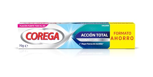 Corega Acción Total, Crema Fijadora Para Prótesis Dentales, 70 g