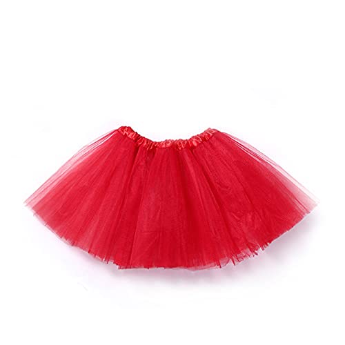 Red Tutu Skirt Womens Athletic Tutus 5-Layered Tulle Skirts Costumes Skirts