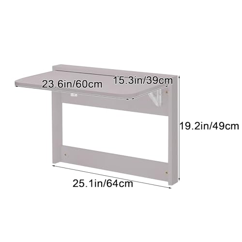 Table pliante murale pour petits espaces et bureau à domicile compact - 4