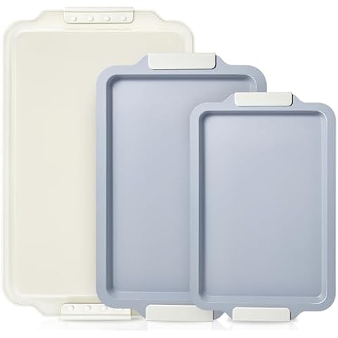 BRONYPRO Non Stick Ceramic Baking Sheet Set Cover