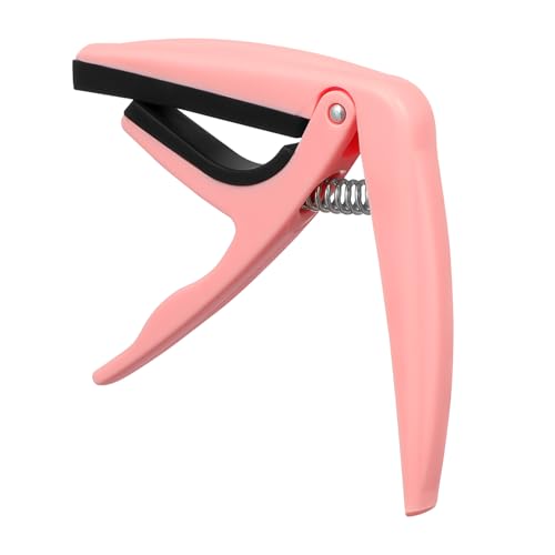 Milisten Professional Ukulele Capo Zinc Alloy Spring Loaded Clamp for Easy to Use Ukelele Accessories Pink for Beginners Experienced Players