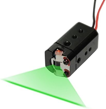 Quarton Green Line Laser Module, 520nm, 7~10VDC, Class 1, Fan Angle >120°, 1~20 meters work distance, VLM-520-37 LPT, Professional Use Applications