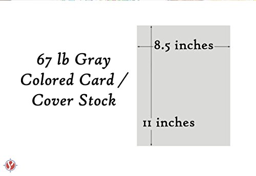 Gray Pastel Color Card Stock Paper, 67Lb Cover Medium Weight Cardstock, For Arts & Crafts, Coloring, Announcements, Stationary Printing At School, Office, Home | 8.5 X 11 | 50 Sheets Per Pack #TOP4