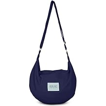 Crescent Crossbody Bag for Women Boho Sling Purse with Zipper Lightweight Hobo Messenger Shoulder Bag