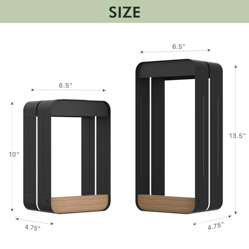 Grand patio Outdoor LED Solar Wall Sconce with Shelf Planter, Waterproof Solar-Powered Decorative Wall Lamp for Porch and Patio, Black, L-Rectangle - image 5