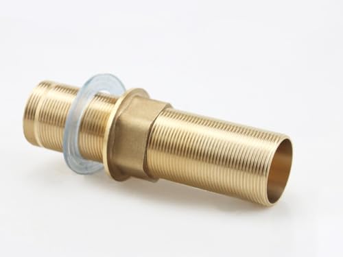 Hitopin 2 Stück Mutter Kit für Küchenarmatur, Wasserhahn-Reparaturset, Wasserhahnverlängerung Mit Gewinderohr, Messing Rohrmutter, mit 4 Gummidichtungen, für Montage von Armaturen(6CM,10CM)