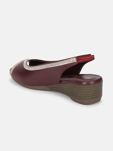 Image of Marc Loire Women's Open Toe Block Heel Metallic Fashion Sandals for Everyday