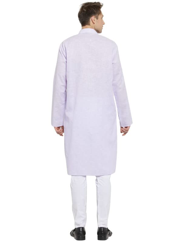 Image of RG DESIGNERS R VASUDEV Solid Cotton Kurta Churidhar Set for Mens (10614)