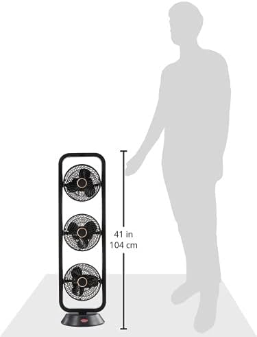 EuropAce EQQ 7931S fan dimensions, 41 inches tall