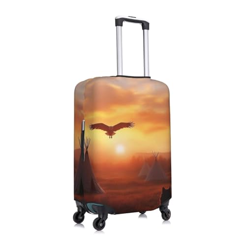 Native American Tribes Travel Luggage Covers For Suitcase Elastic Suitcase Protector Anti-Scratch Spandex Baggage Covers Fits 18-32 Inch Luggage Large3