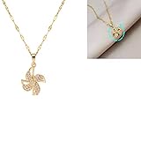 Collar giratorio de moda: ----- El collar de flores de cuatro hojas puede traer buena suerte. El diseño giratorio único no es solo una joyería de moda, sino también un juguete para aliviar el estrés. Cuando te sientas ansioso en ese momento, puedes aliviar la ansiedad girando el collar.