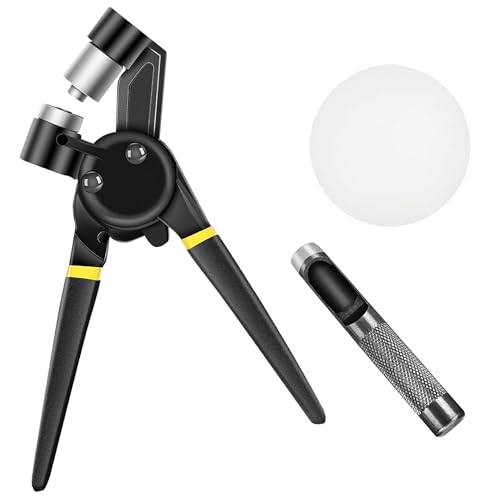Trimming Shop 5.5mm Eyelet Punch Kit Grommet Machine, Handheld Hole Punch Plier Tool with Mold, Heavy Duty Eyelet Fixing Kit for PVC Banners, Tarpaulin, Garments, Bags, Belts, & Crafts