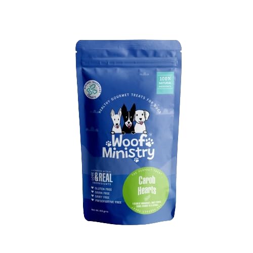 Woof Ministry Carob Hearts for Dogs, Minimal Ingredient Dehydrated Dog Treats (Veg Treats -100 Grams) (B0D33R75KC) Amazon Price History, Amazon Price Tracker