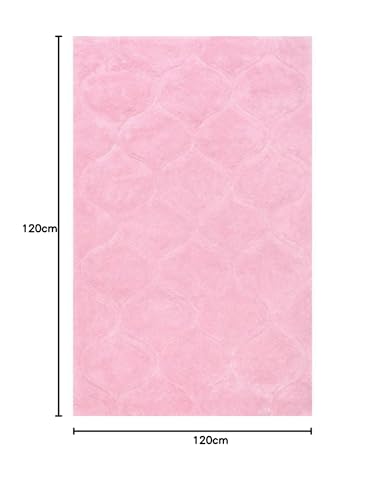Image of Soft Fluffy Shag Area Rectangular Shape Rugs for Living Room, Shaggy Floor Carpet for Bedroom, Girls Carpets Kids Home Decor Rugs, Cute Luxury Non-Slip [Size 4X4 Square]