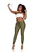 COVER GIRL womens Cargo High Waisted Slim Fit Solid Color Skinny Drawstring Jeans, Light Olive Green, Small US