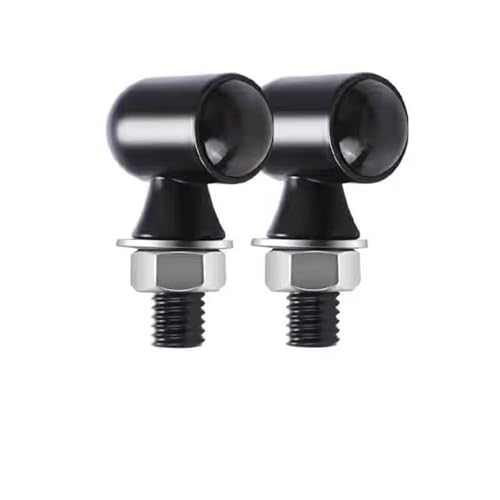 Clignotants LED 12V pour moto en métal noir universel