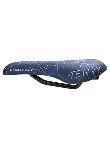 Terry Butterfly Galactic+ Plus Women's Bicycle Saddle - Limited Edition Reflective Cover And Widest Cutaway For A Race Saddle - Night Sky #TOP2