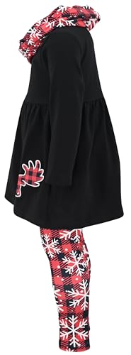 Image of Unique Baby Girls Kids Toddler 3pc Outfit Set Long Sleeve Stretch Tunic Top Leggings and Scarf