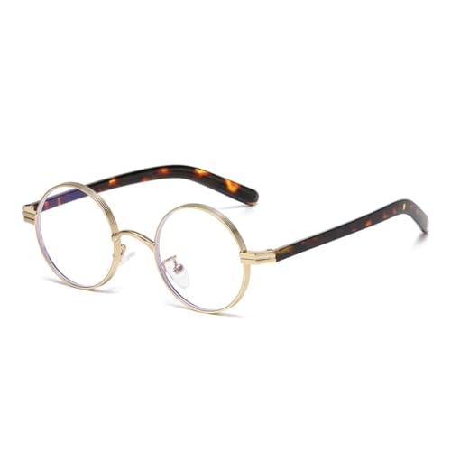 Lunettes de soleil rétro rondes métal punk femmes hommes verres transparents