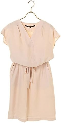 Amazon Co Jp イェッカヴェッカ Yecca Vecca ジャガードvネックタックワンピース 122ライトベージュ S 服 ファッション小物