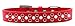 Mirage Pet Products Sprinkles Dog Collar with Pearl and Red Crystals, Size 14, Light Pink